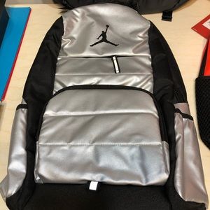 NWT Jordan Backpack Silver & Black Color